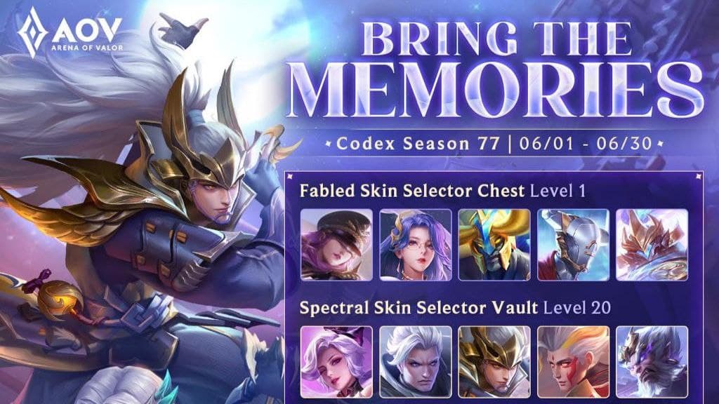 Codex Season 77 AOV Juni 2025 Hadirkan Skin Legendaris dan Efek Eksklusif