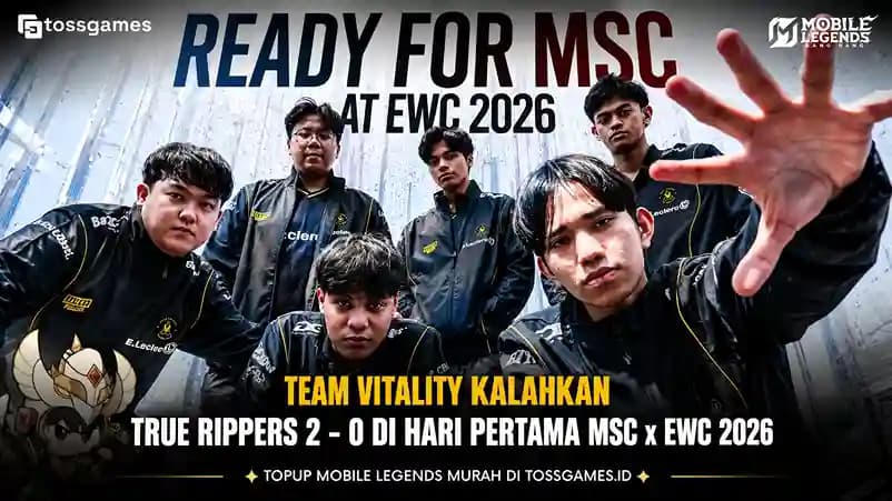 Hasil MSC at EWC 2026 Hari Pertama: Team Vitality, Falcons hingga Team Spirit Menang 2-0