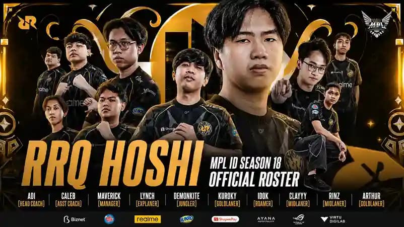 RRQ Hoshi Resmi Umumkan Roster MPL ID Season 18
