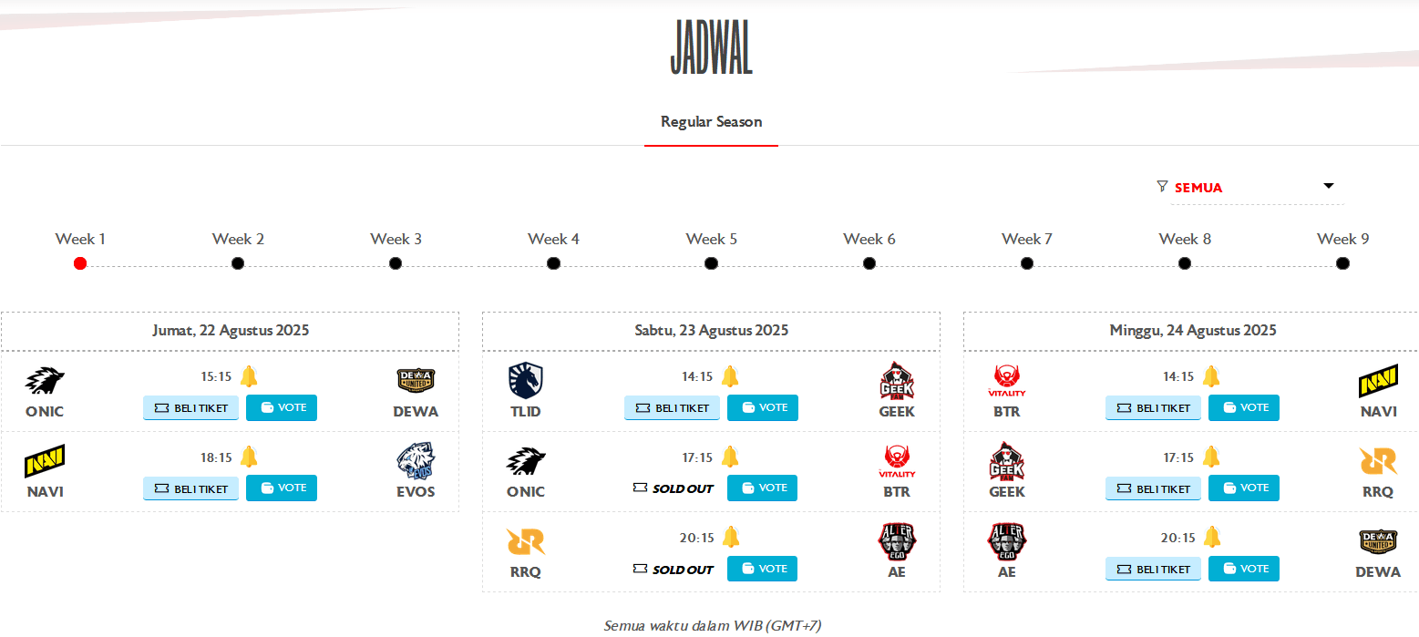 Awal Musim MPL ID S16 Langsung Panas! Intip Jadwal & Format Lengkapnya