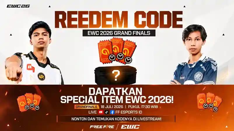 Free Fire Kode Redeem Terbaru Event EWC Juli 2026, Buruan Klaim!