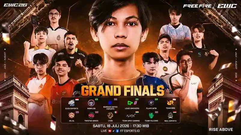 Grand Final Free Fire EWC 2026, EVOS dan RRQ Siap Rebut Gelar Dunia